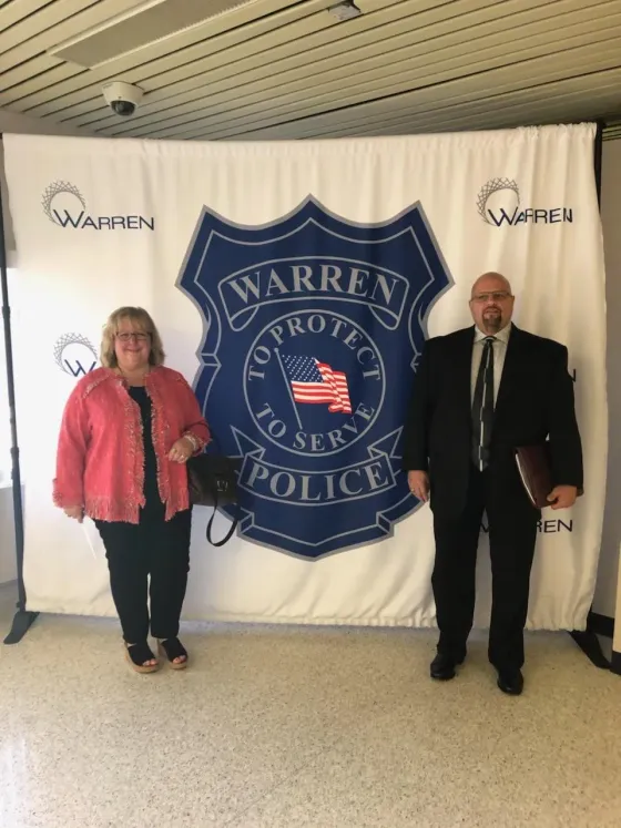 Dawn and Dano with Warren Police